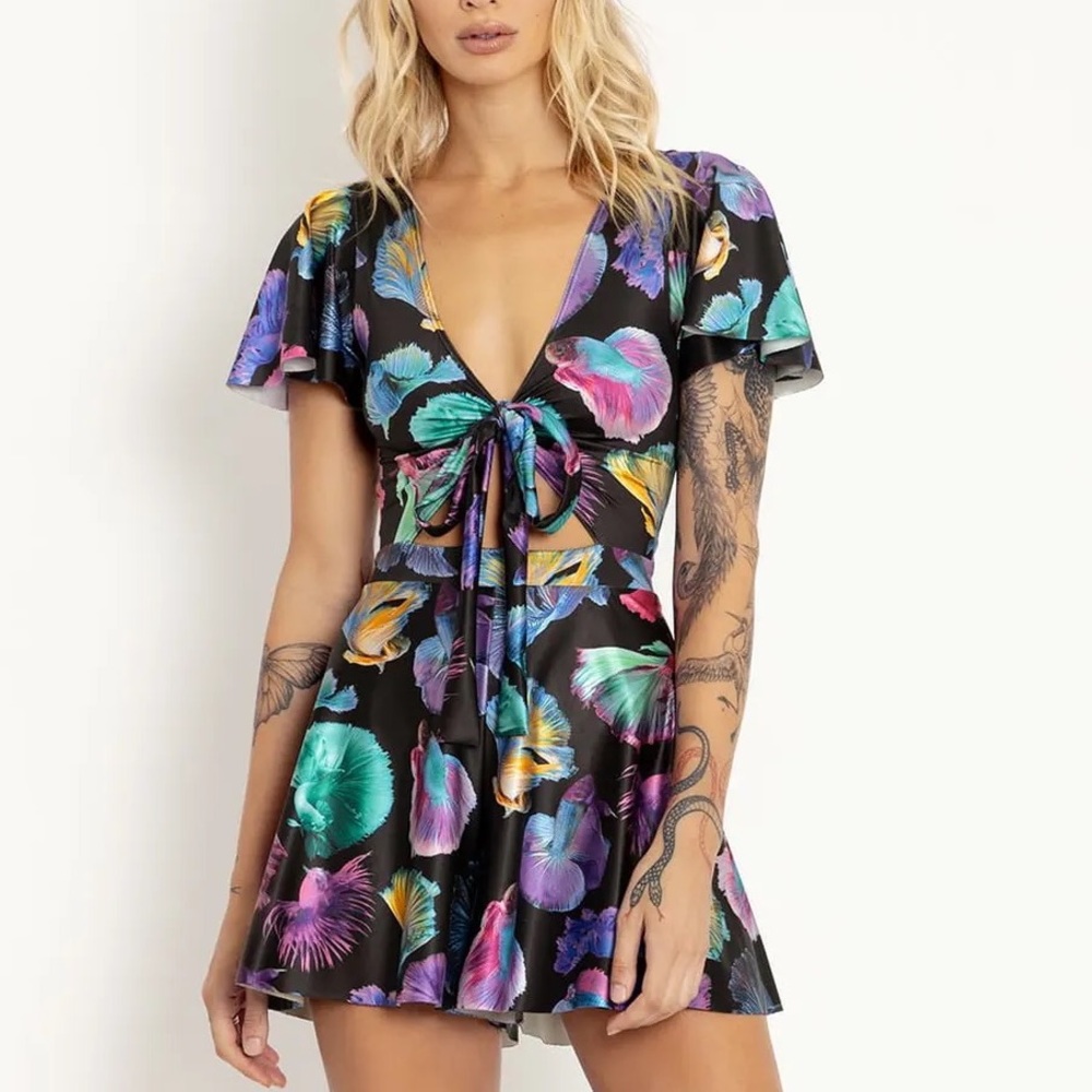 Blackmilk Betta Fish Fishy Business Rio Playsuit
